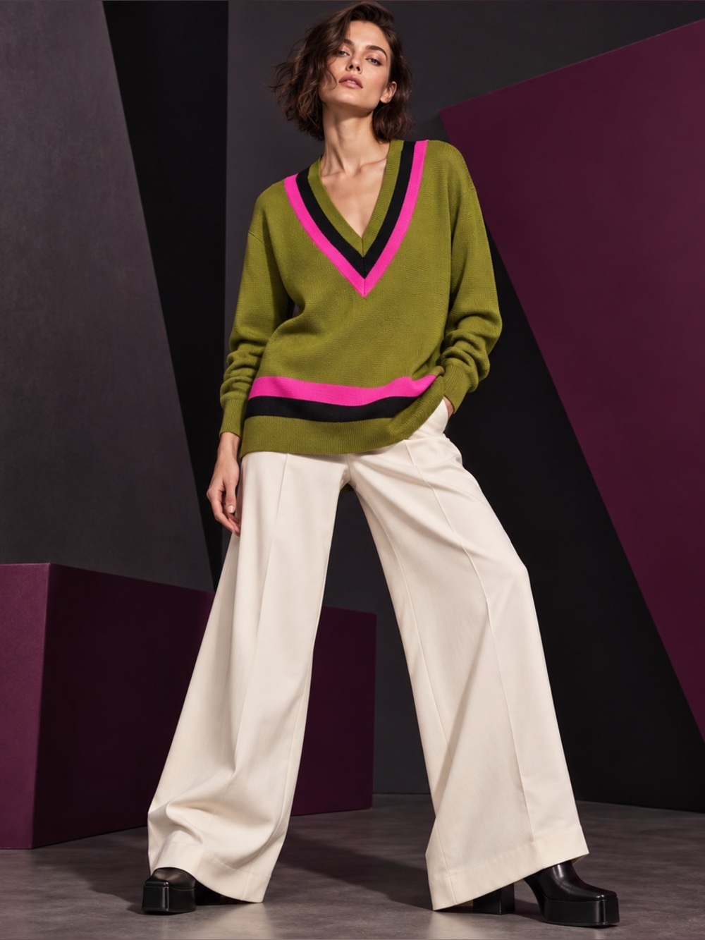 Jonathan Saunders Colour-Pop Sweater| Size M